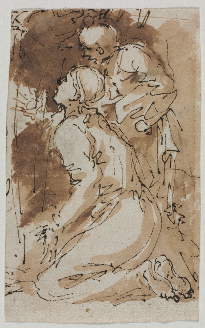 Figurstudier (recto) af Salvator Rosa