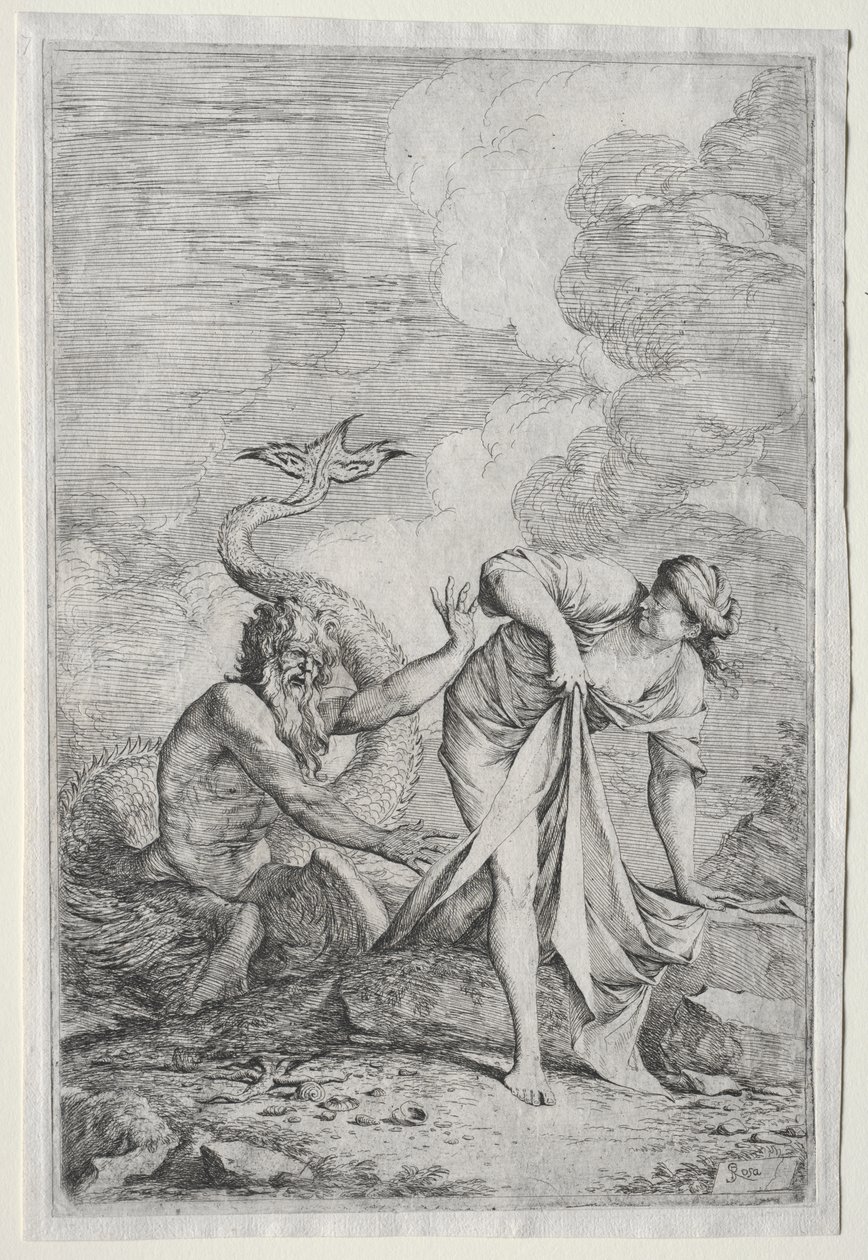 Glaucus og Scylla af Salvator Rosa