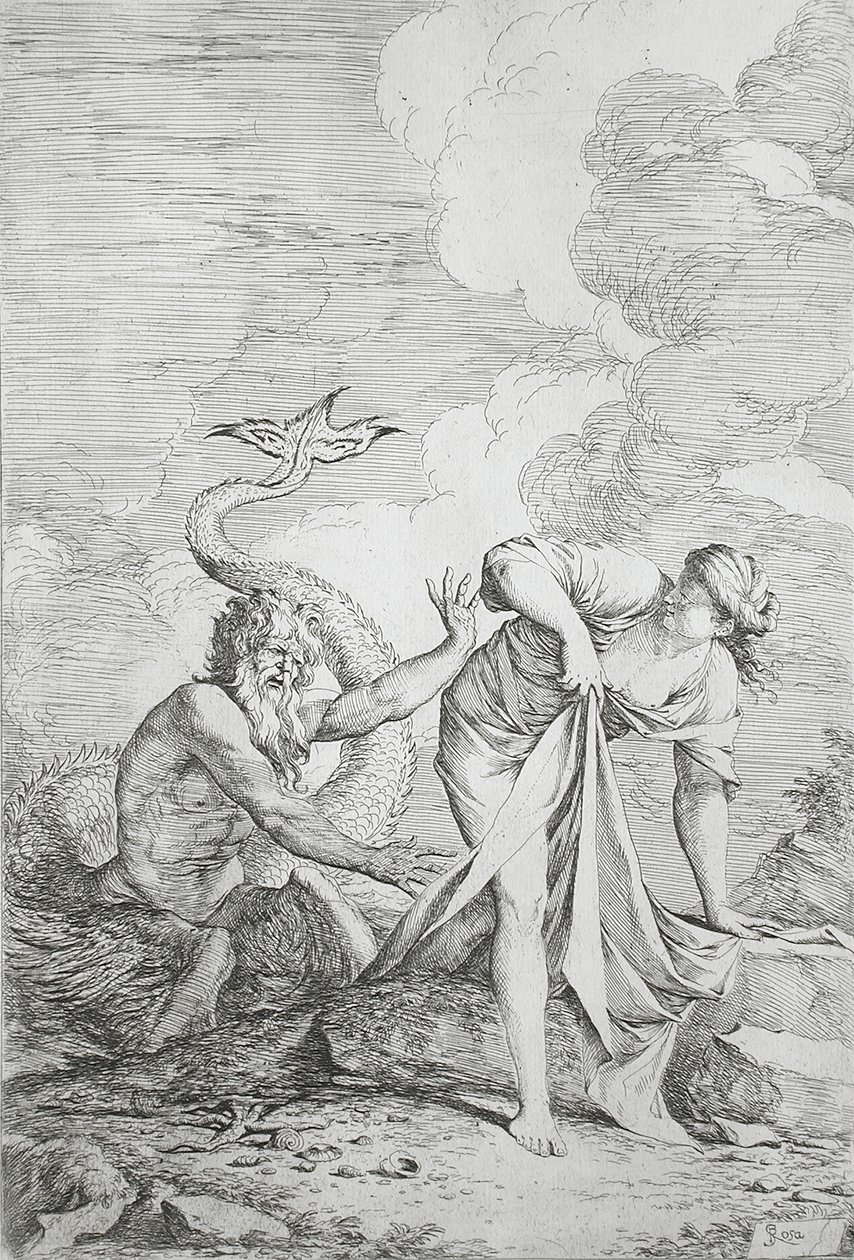 Glaukos og Skylla af Salvator Rosa