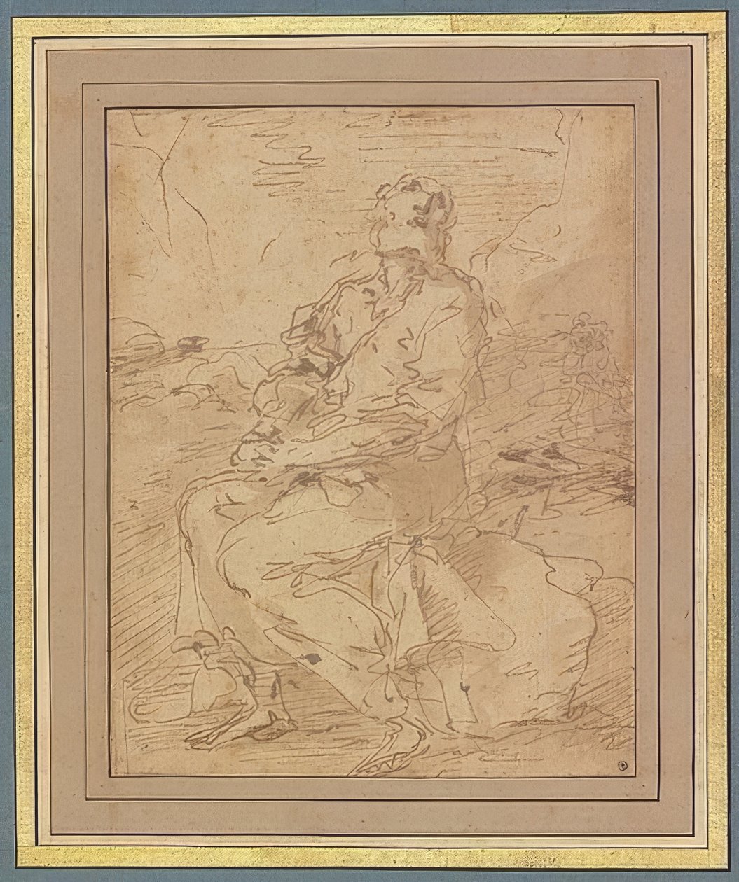 Sankt Frans, udkast. 1649-60 af Salvator Rosa