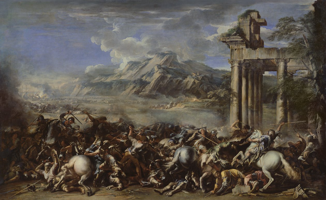 Heroisk kamp, 1652 af Salvator Rosa