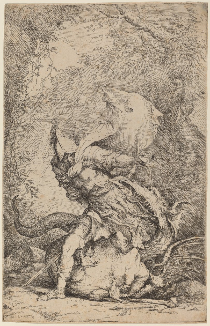 Jason og dragen af Salvator Rosa