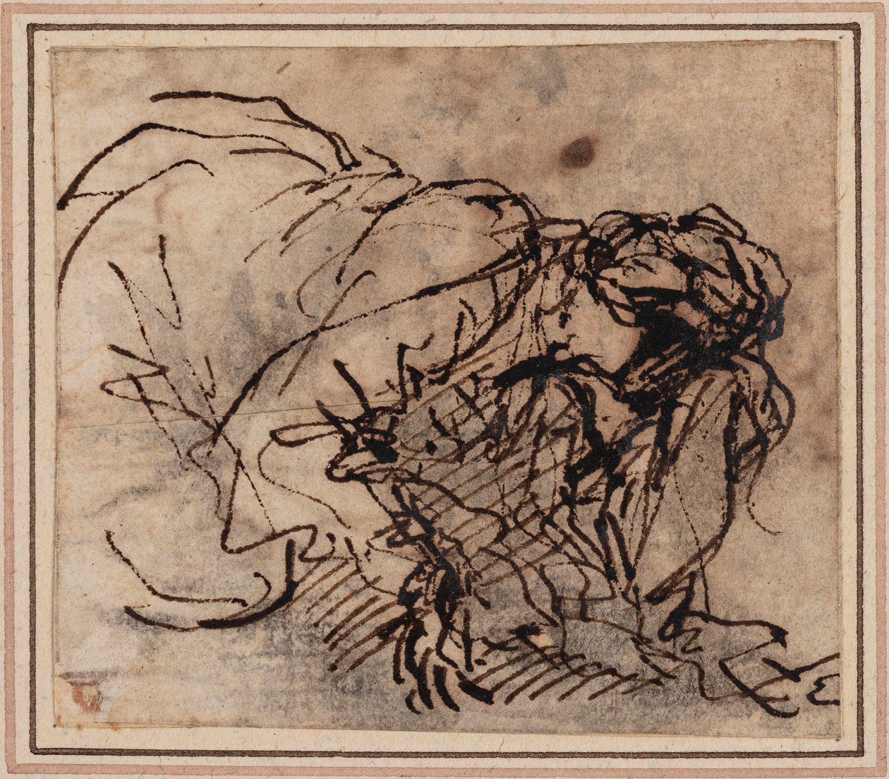 Kvindestudie af Salvator Rosa