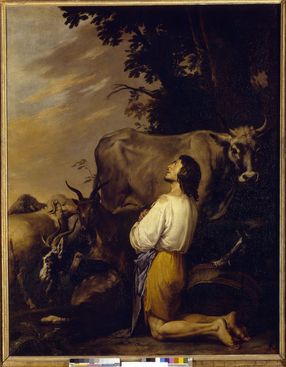 Lignelsen om den fortabte søn (Lignelsen om den fortabte søn). Maleri af Salvatore Rosa (1615-1673), olie på lærred, ca. 1640-1650. italiensk kunst af Salvator Rosa