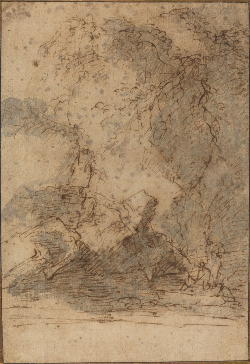 Landskab af Salvator Rosa
