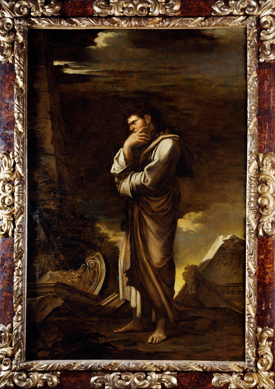 Marius mediterer blandt ruinerne af Carthage, ca af Salvator Rosa