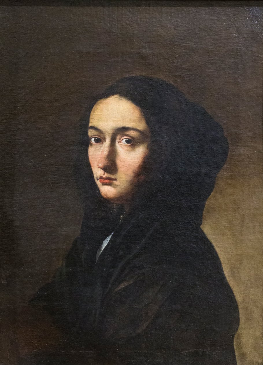 Portræt af kunstnerens kone af Salvator Rosa