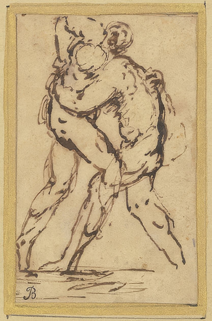 Ringkämpfer af Salvator Rosa
