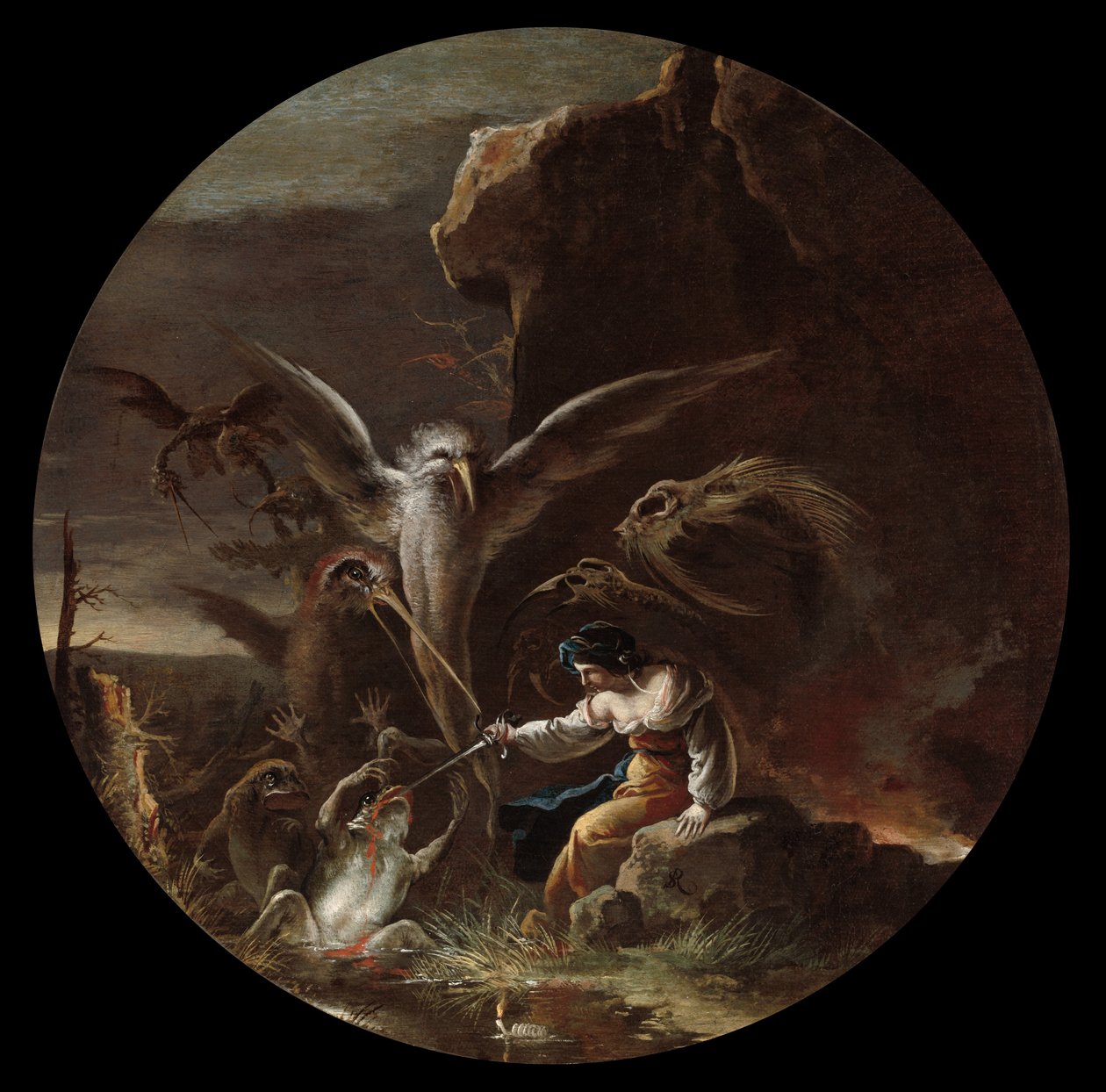 Scenes of Witchcraft: Morning, ca. 1645-49 (olie på lærred) af Salvator Rosa