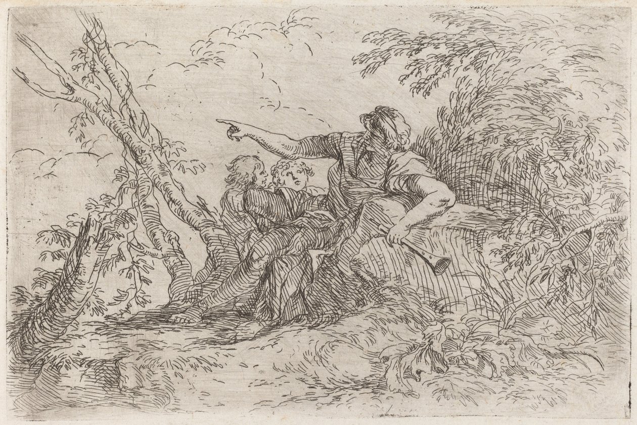 Hyrde i et Landskab af Salvator Rosa