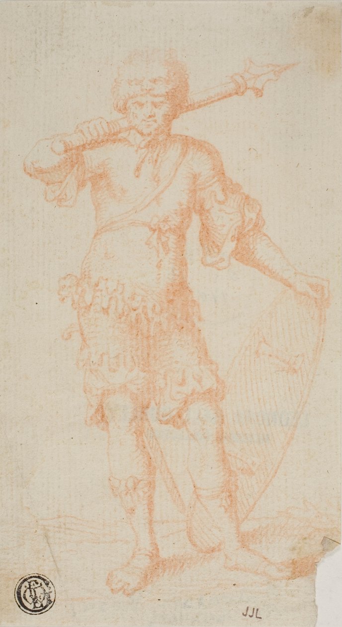 Stående kriger af Salvator Rosa