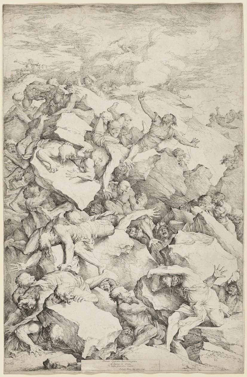 Jætternes fald af Salvator Rosa