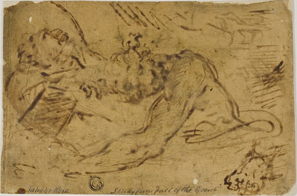 To grappling-figurer af Salvator Rosa