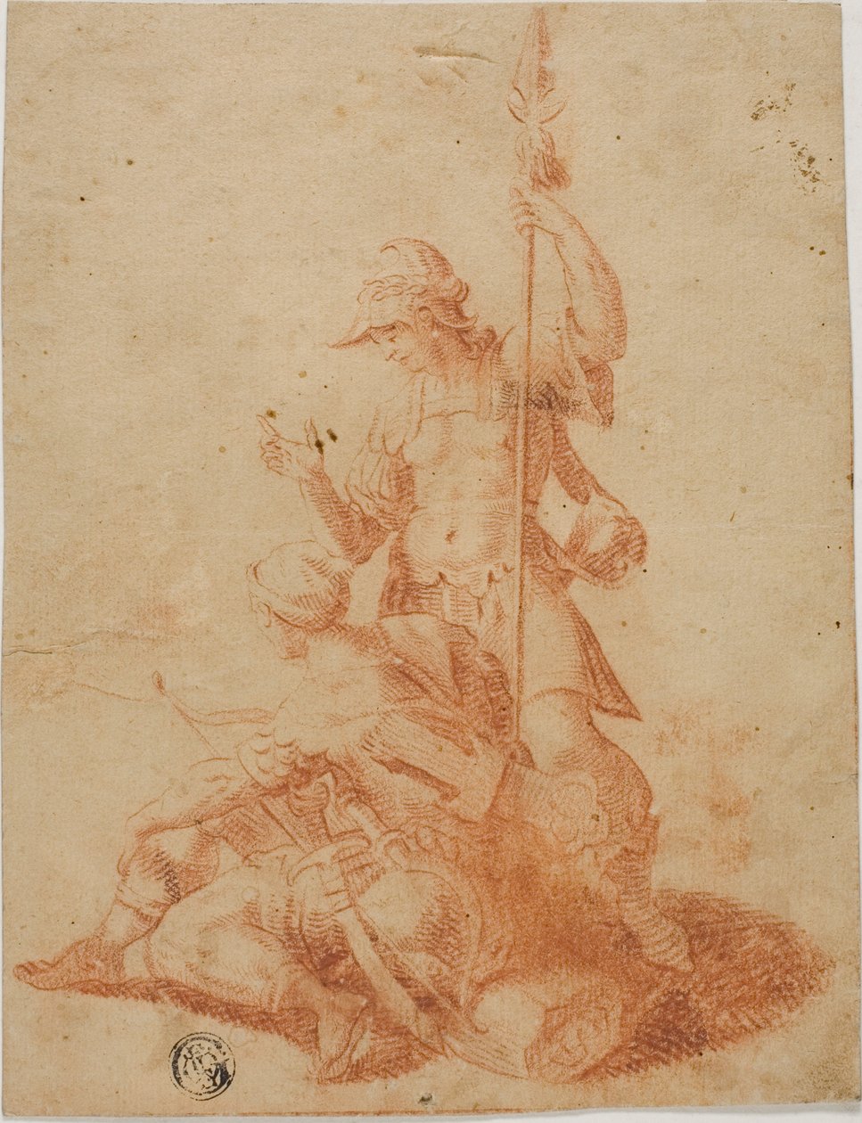 To mandlige krigere af Salvator Rosa