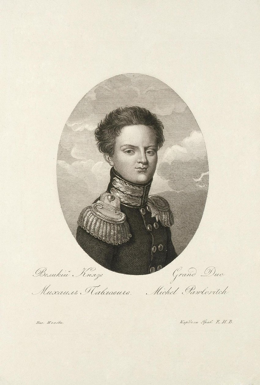 Storhertug Michael Pavlovich af Rusland 1798-1849, 1814 af Salvatore Cardelli