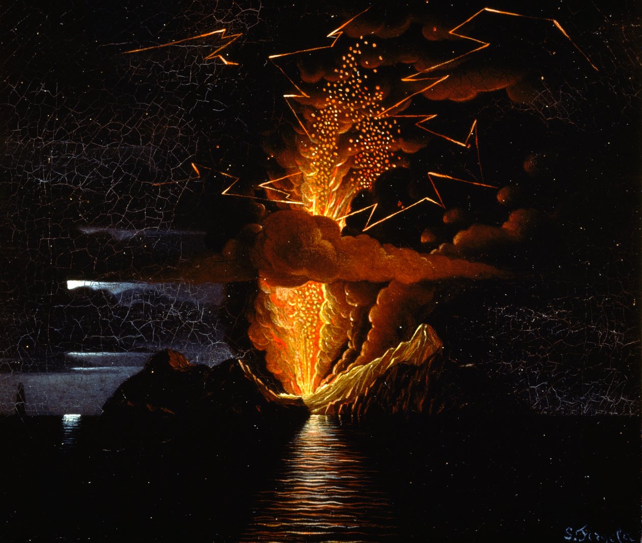 King Ferdinand Island, omkring 1831 (olie på lærred) af Salvatore Fergola