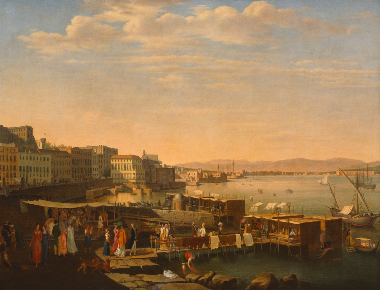 Saint Lucia-badene i Napoli af Salvatore Fergola