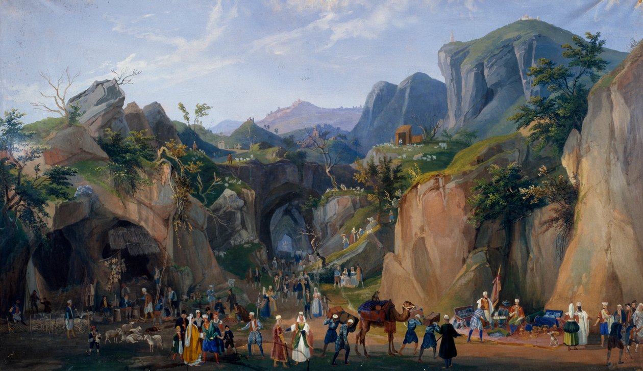 Scene fra den kongelige julekrybbe af Ferdinand II af Salvatore Fergola