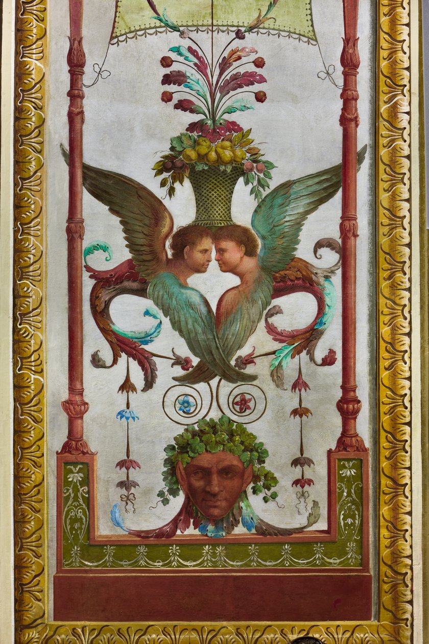 Dekorative friser i pompeiansk stil (fresco) af Salvatore Gregorietti