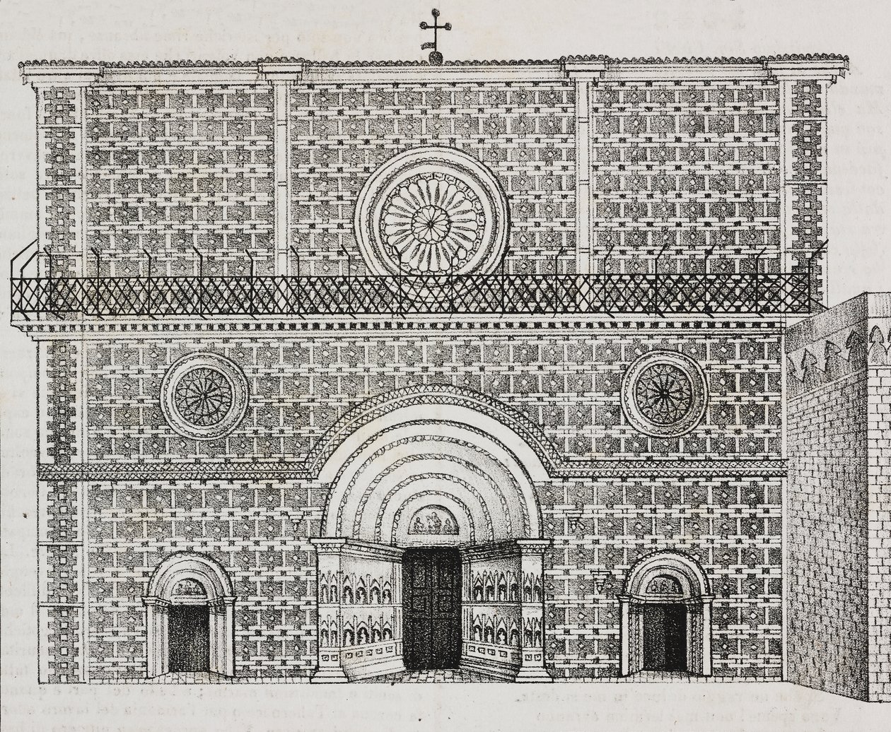 Facade af basilikaen Santa Maria di Collemaggio, L