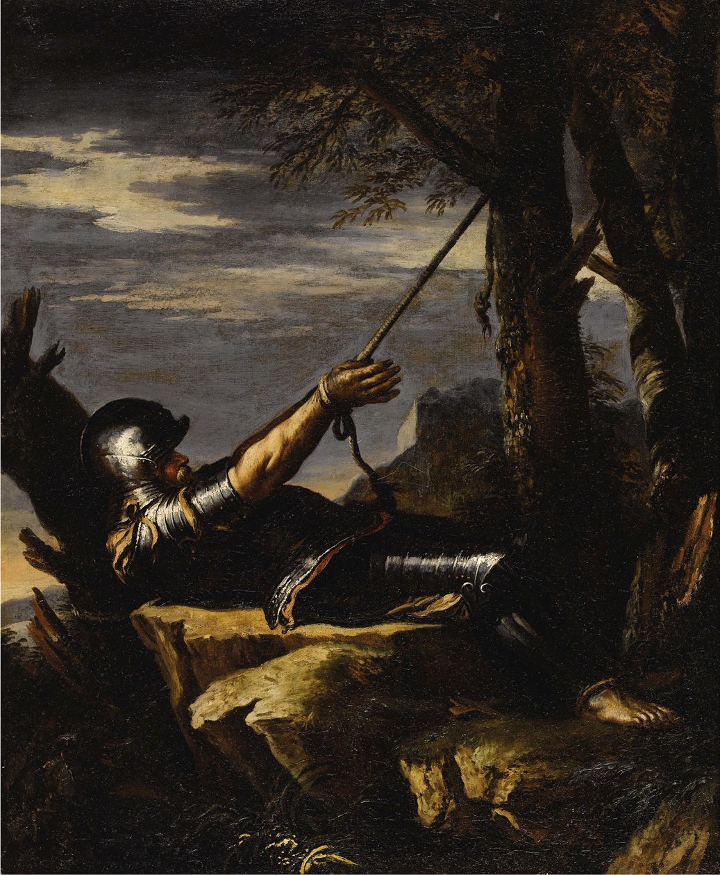 Den angrende Sankt Vilhelm af Maleval, ca. 1647-1648. af Salvatore Rosa