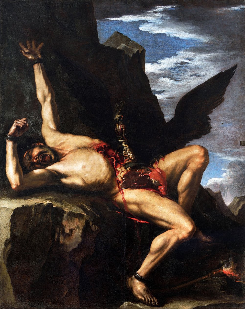 Torturen af Prometheus, ca. 1647-1648. af Salvatore Rosa