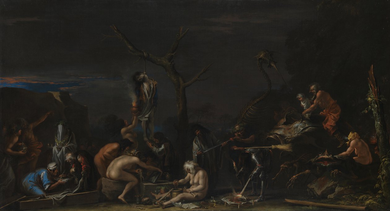Hekse ved deres besværgelser, ca. 1646 af Salvatore Rosa