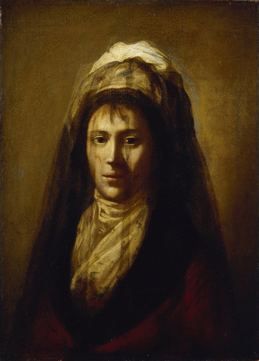 Portræt af grevinde Jekaterina Petrovna Rostopchina 1776-1859 iført slør af Salvatore Tonci