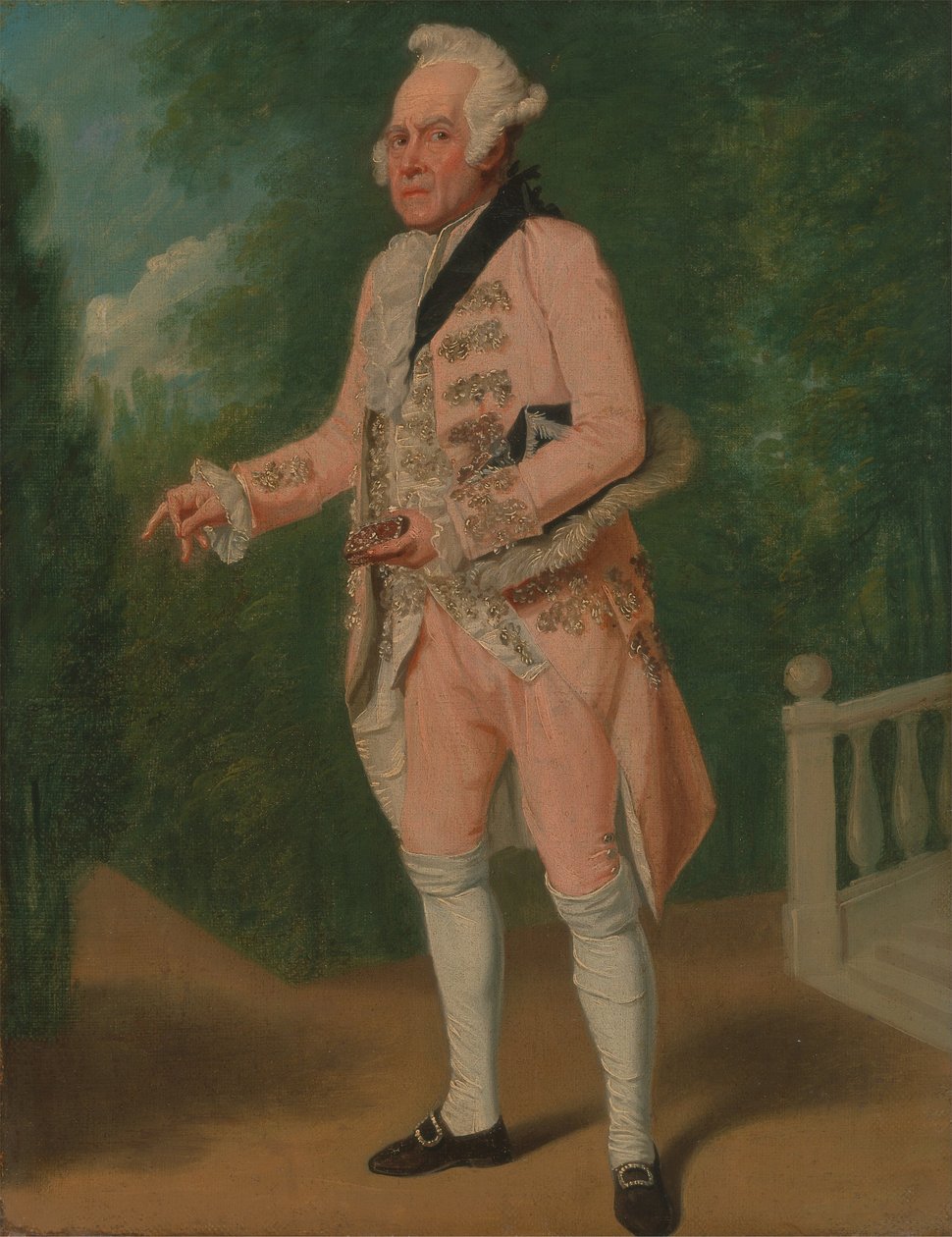 Thomas King i The Clandestine Marriage af George Colman og David Garrick af Samuel de Wilde