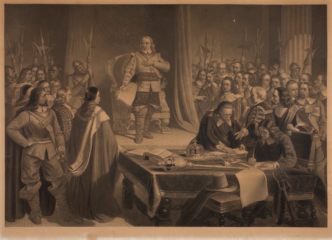 Cromwell afviser den engelske krone af Samuel Bellin