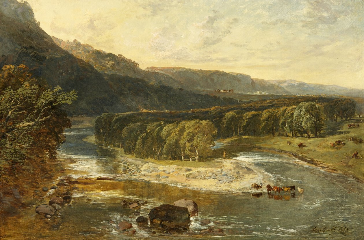 Bend of the River, 1858 af Samuel Bough