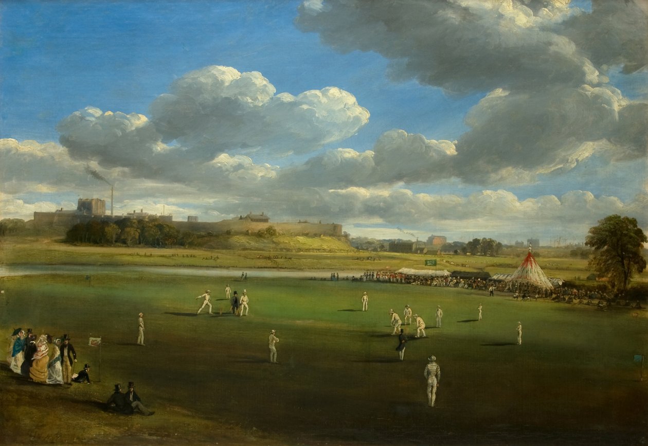 Cricketkamp i Edenside, Carlisle, ca. 1844 af Samuel Bough
