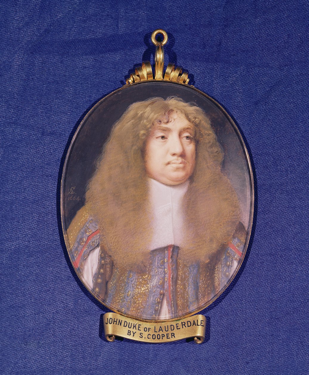 Portræt af John Maitland (1616-82) hertug af Lauderdale, 1664 (wc på vellum) af Samuel Cooper