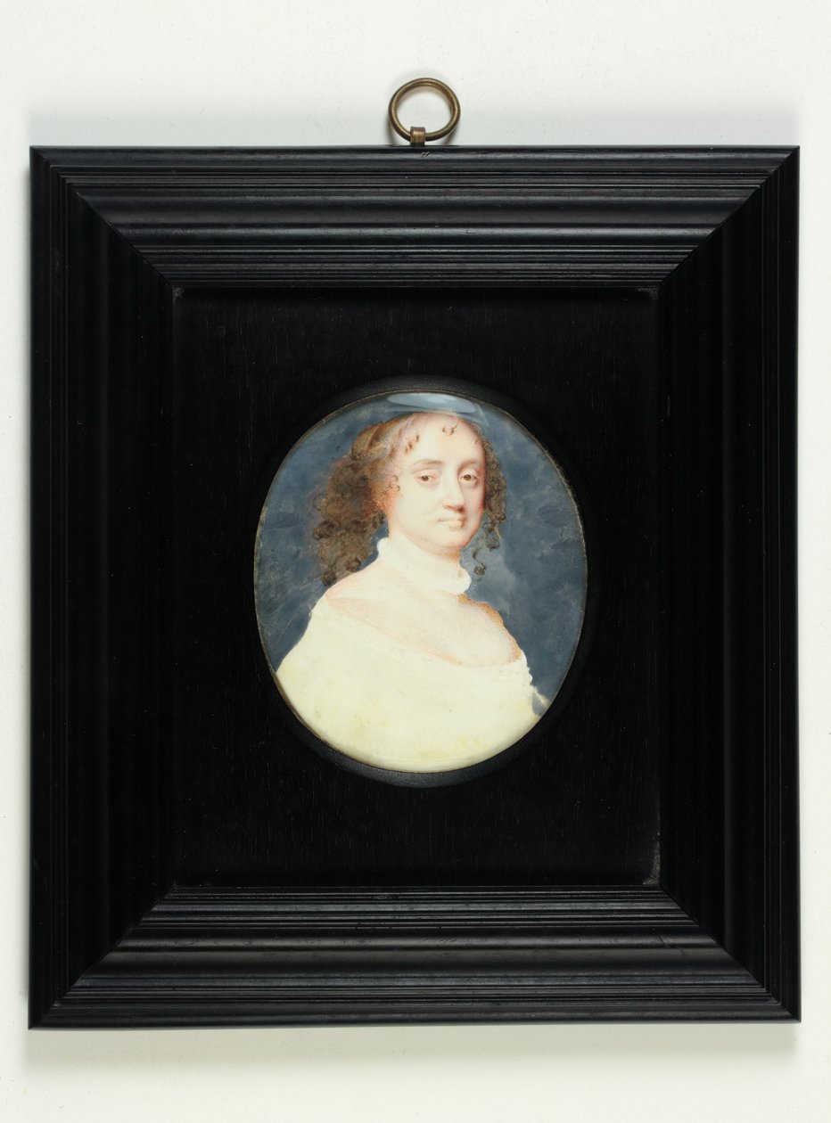 Portræt af en dame kaldet Barbara Villiers, grevinde af Suffolk (wc på vellum) af Samuel Cooper