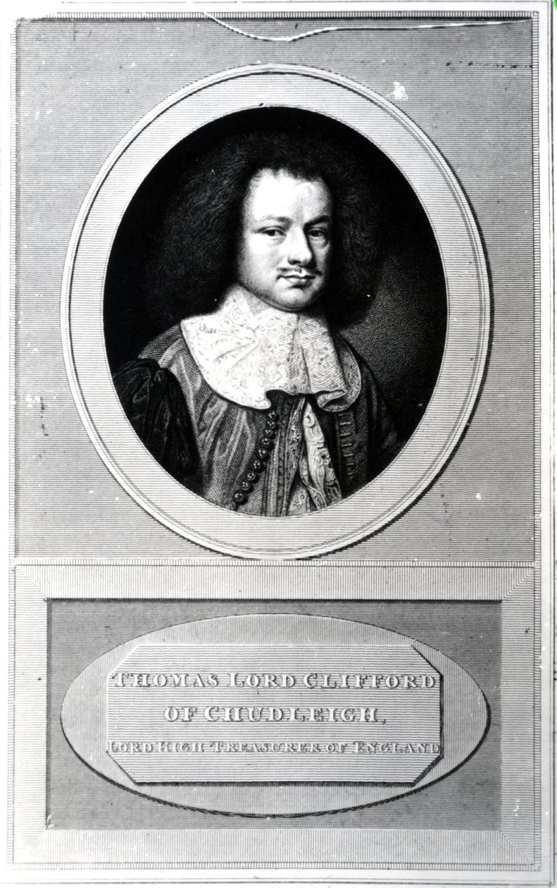 Thomas Clifford, 1. baron Clifford af Chudleigh, graveret af Edward Scriven, 1820 af Samuel Cooper