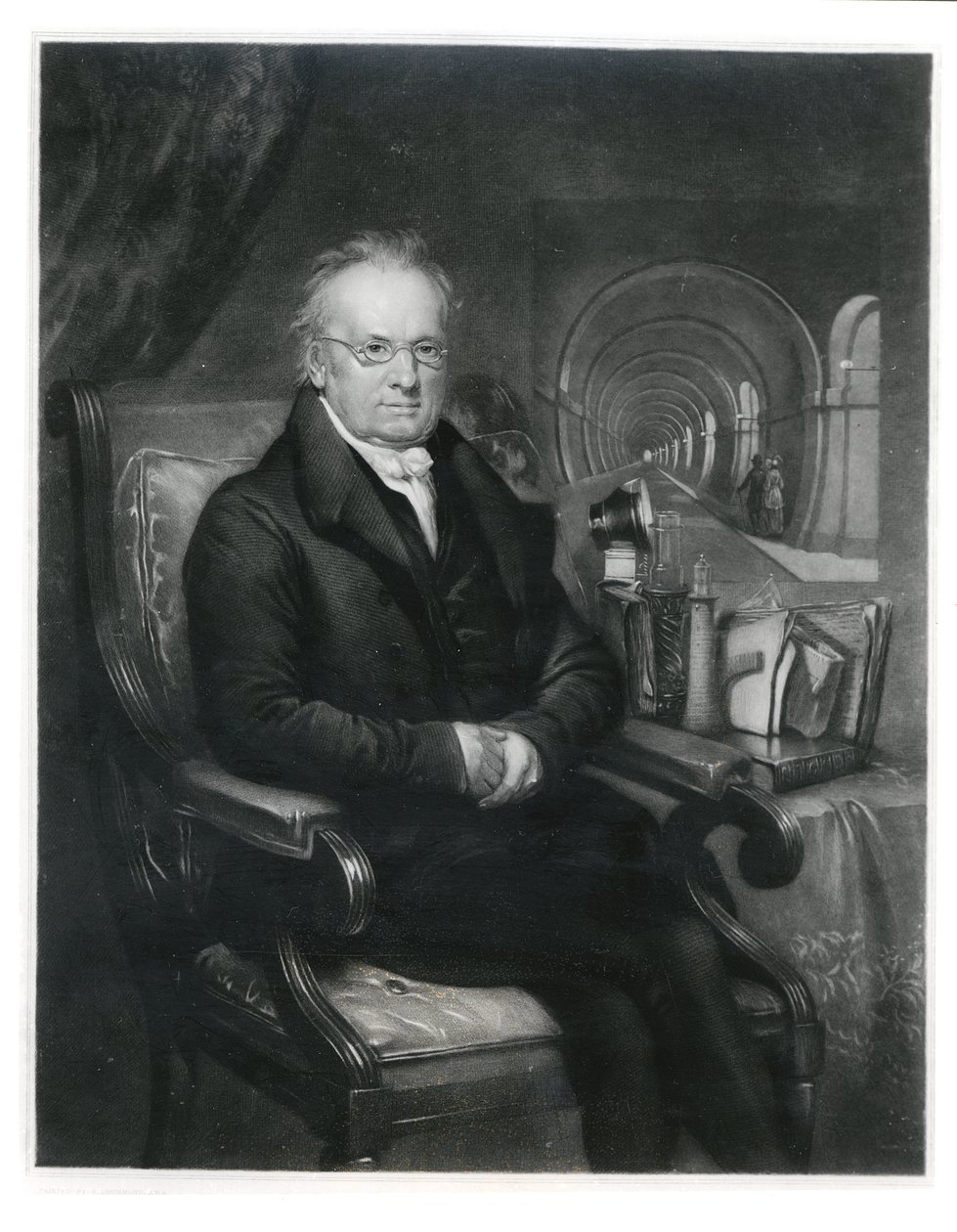 Sir Mark Isambard Brunel (1769-1849) c.1835 af Samuel Drummond