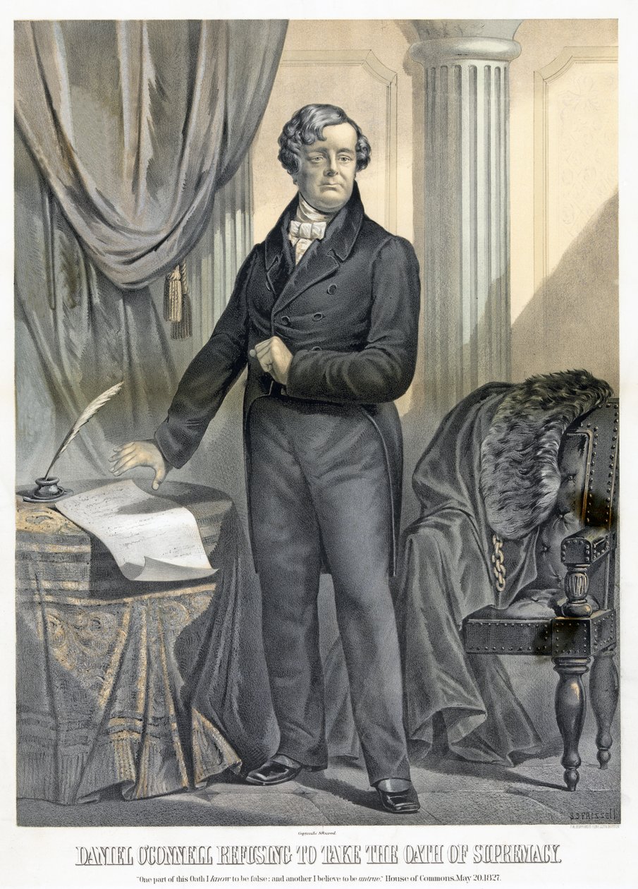 Daniel OConnell nægter at aflægge Oath of Supremacy, pub. Boston af Samuel Frizzell