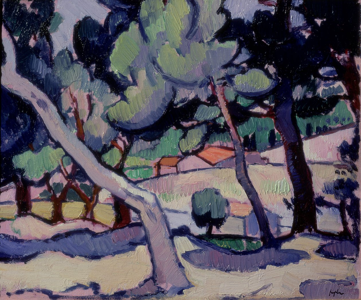 Cassis Landskab i midten af foråret, 1913 af Samuel John Peploe