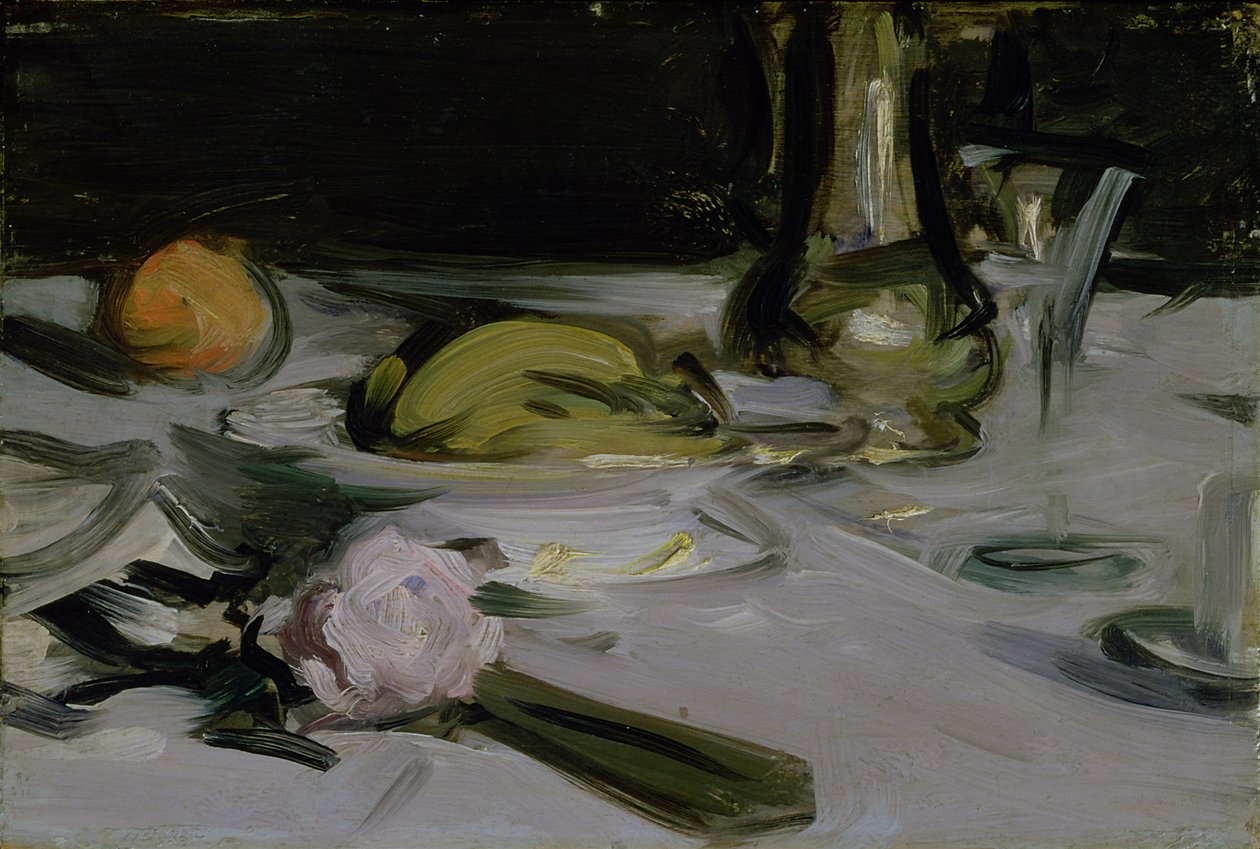 Stilleben med kaffekande og blæser af Samuel John Peploe