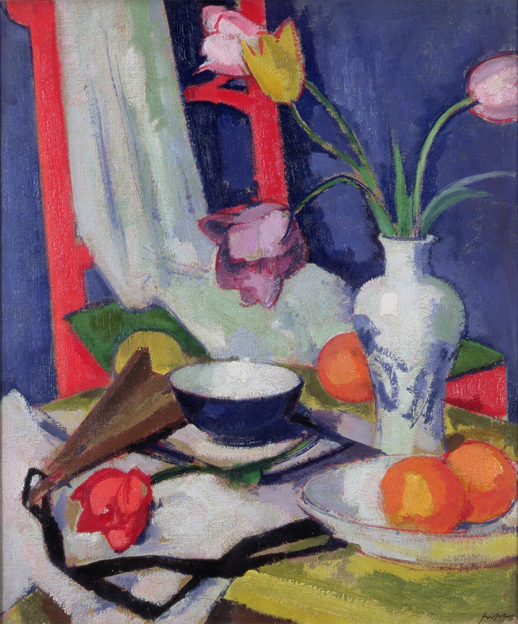 Stilleben med tulipaner, 1925 af Samuel John Peploe