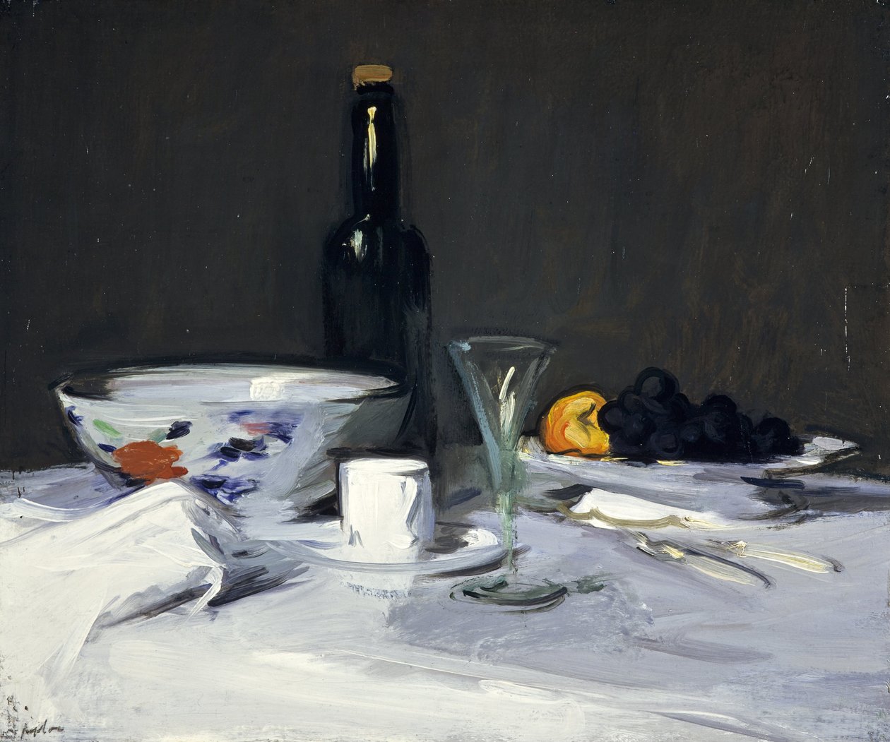 Den sorte flaske af Samuel John Peploe