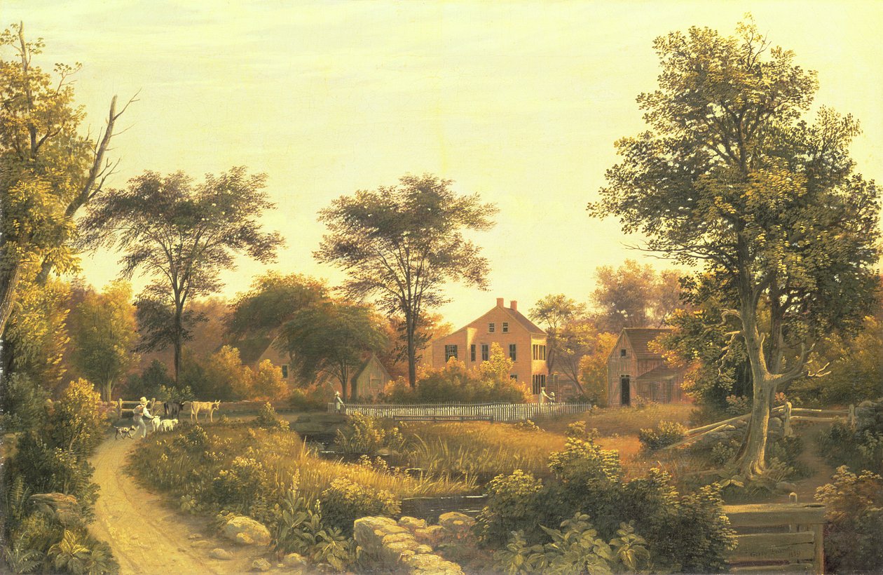New England Homestead, 1839 af Samuel Lancaster Gerry