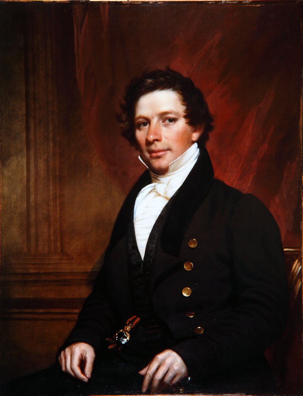 Portræt af Ashfield Ellis, ca. 1835 af Samuel Lovett Waldo