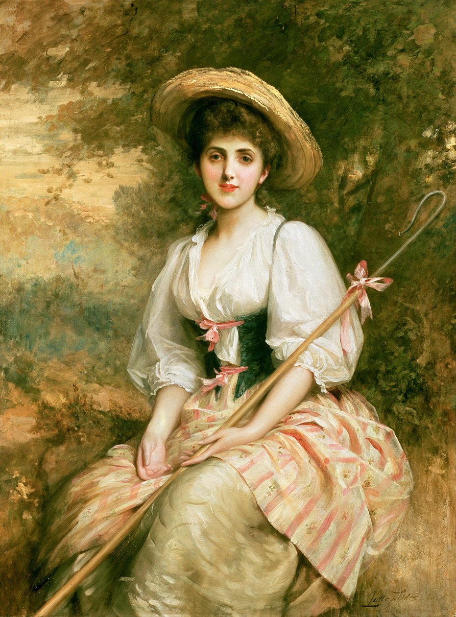 Fru Stuart M. Samuel som Phyllida, Hyrdinden af Samuel Luke Fildes