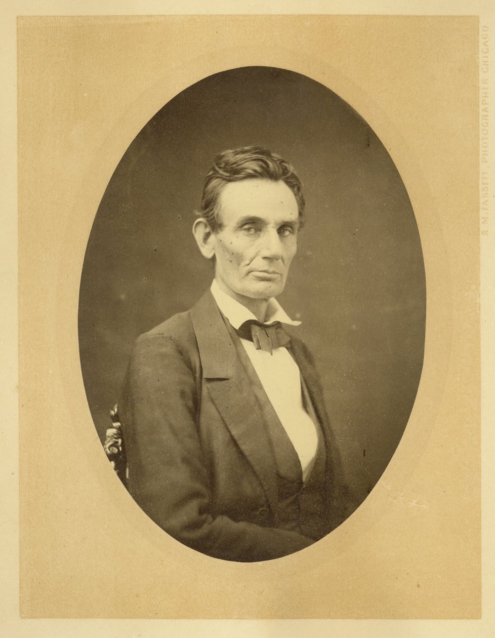 Portræt af Abraham Lincoln, 1859 (bw foto) af Samuel Montague Fassett