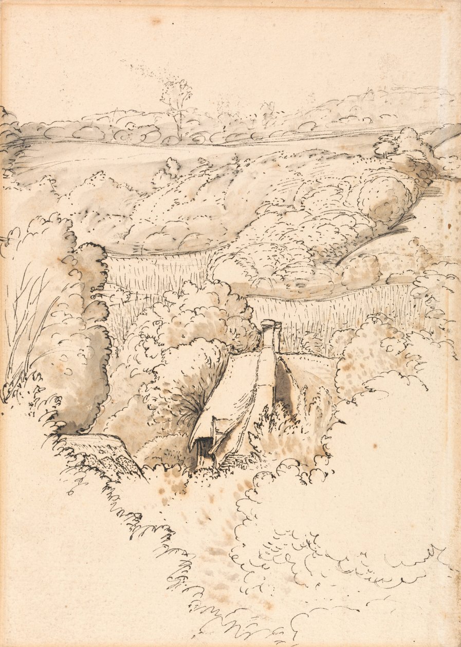 Et sommerhus blandt træer, Shoreham af Samuel Palmer