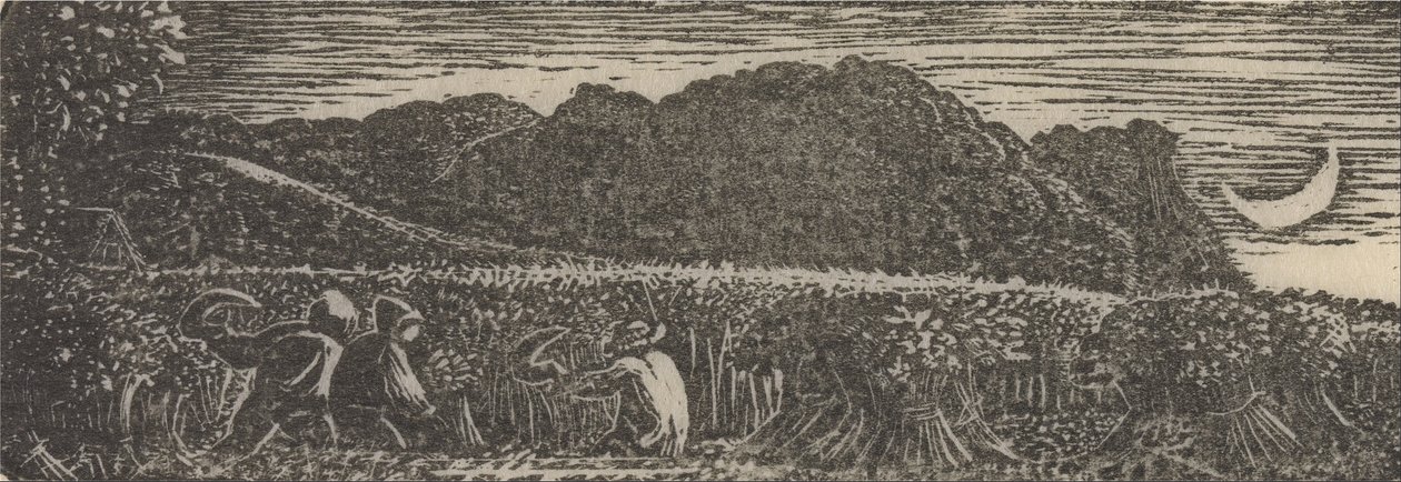 Høst under en halvmåne af Samuel Palmer