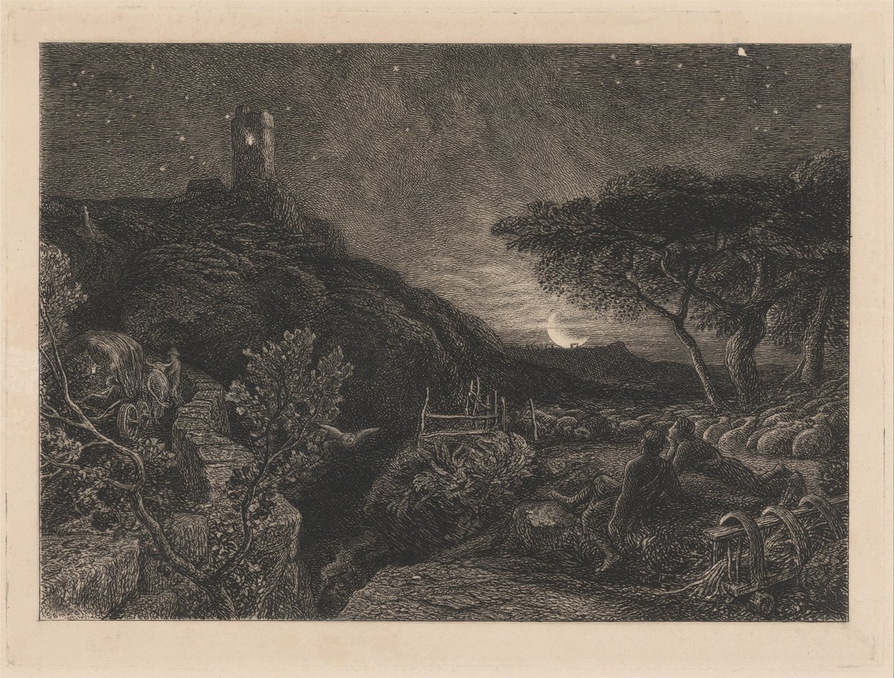 Det ensomme tårn af Samuel Palmer