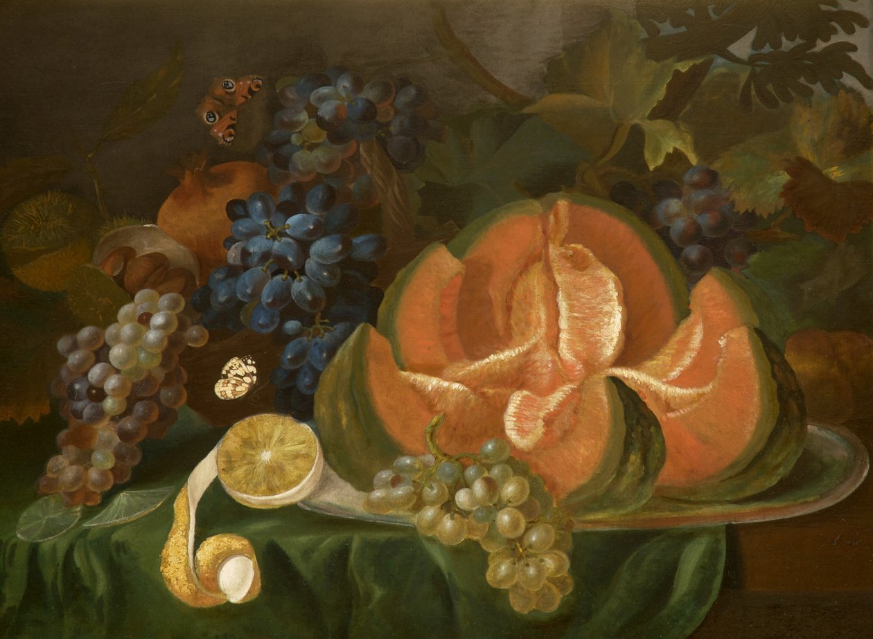 Stilleben af frugt, 1824 af Samuel Parkin