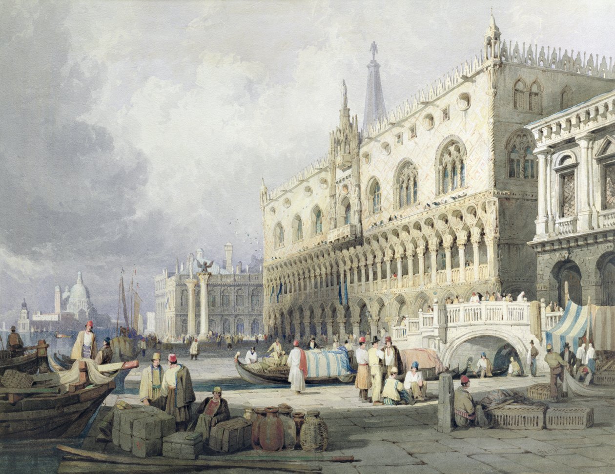 Palazzo Ducale, Venedig af Samuel Prout